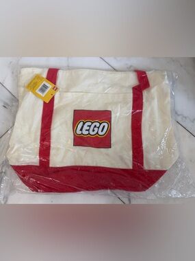 New in Bag Lego branded cream and red tote bag